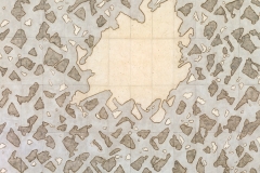 Sull'orizzonte degli eventi 2 - collage su tavola cm 169x119,5 - 2017